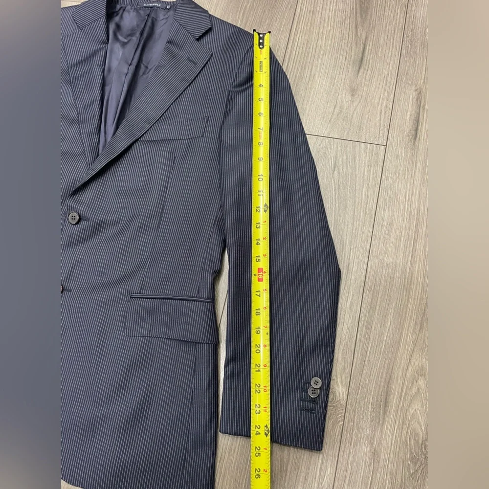 SuitSupply Lazio Single Breasted Int Slim 42R Blue‎ Stripe Blazer Sport Coat